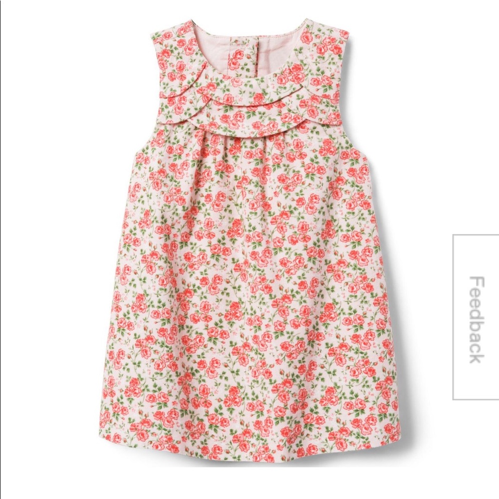 Janie and Jack Corduroy Pink Floral Dress